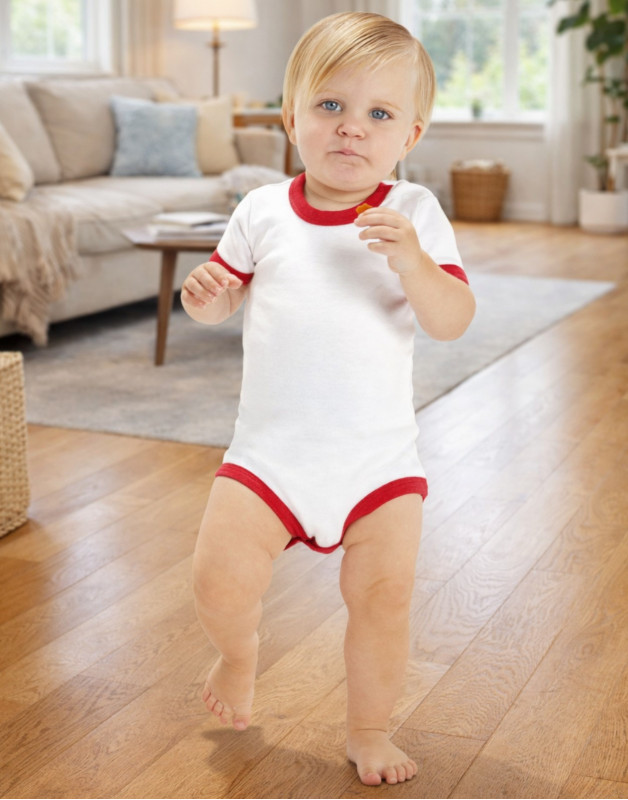 BZ19 - Babybugz - Combinaison Ringer Bodysuit bébéBZ19 - Babybugz - Body Ringer BébéBABYBUGZ